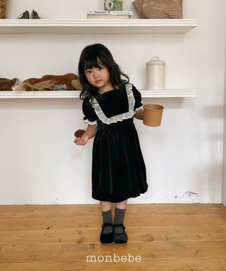 25[予約]monbebe anna velvet dress