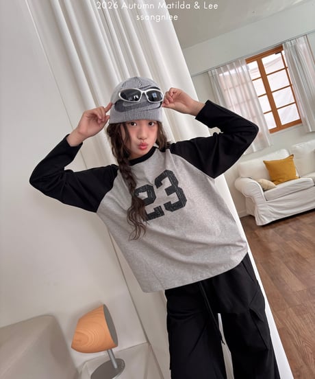 23[予約]matilda&lee 23 colorblock raglan tee