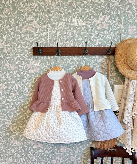 8[予約]ohho rose quilting suspender skirt