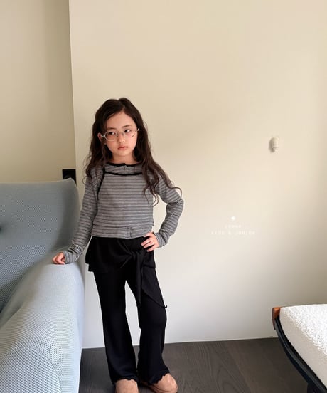 20[予約]COMMA rib stretch layered bootcut pants