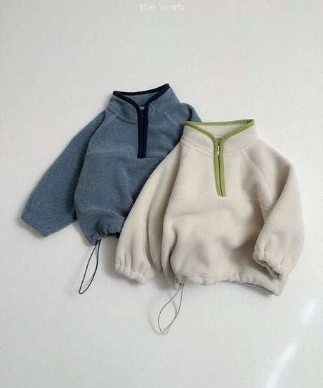 40[予約]minirobe two tone fleece half zip