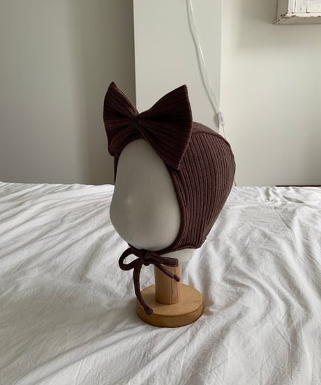 12[予約]bebeholic may ribbon bonnet
