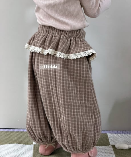 19[予約]ololala rose lace balloon pants