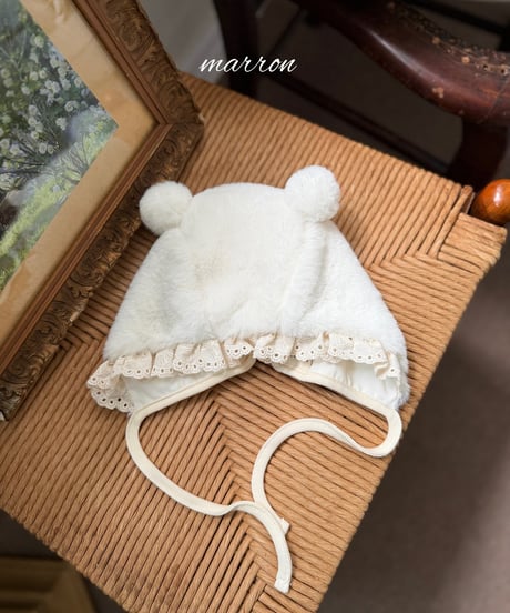 54[予約]marron bear bonnet