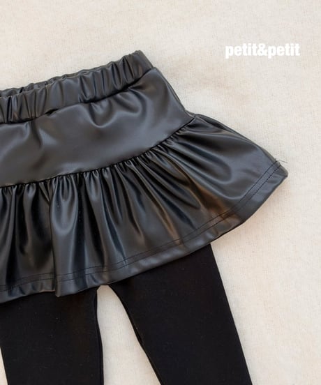 35[予約]petit&petit leather cancan skirt leggings