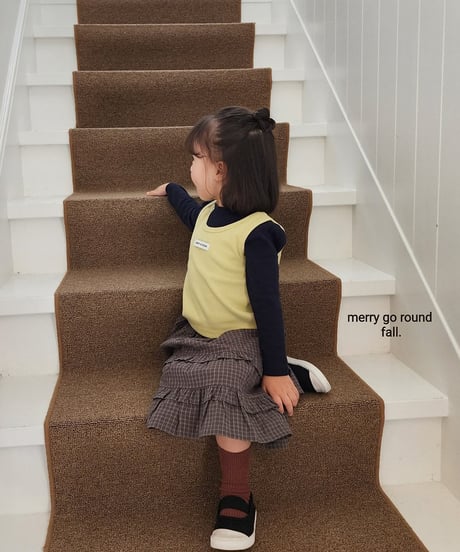 18[予約]merry go round check frill skirt