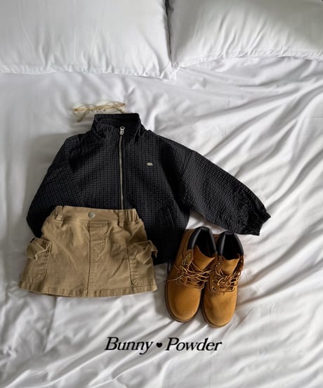 58[予約]bunny powder ribbon pocket skirt