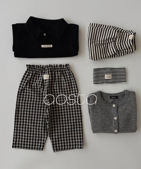 54[予約]Aosta caramel check pants
