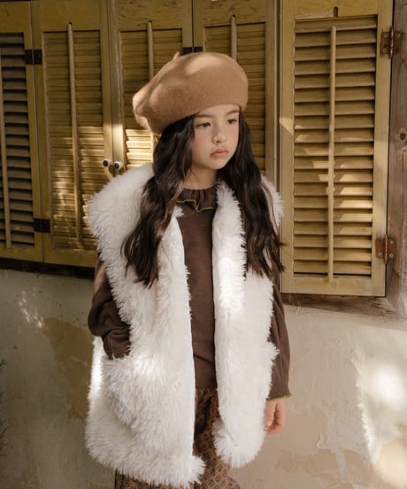 28[予約]OREN shirley faux shearling vest