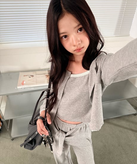 19[予約]COMMA lace camisole＋lace cardigan set