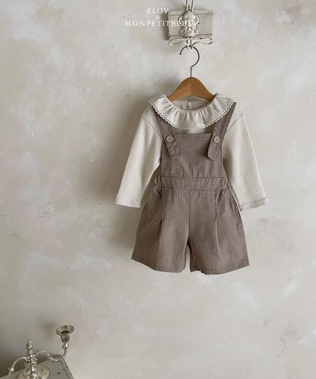2[予約]elov&monpetitbebe rev cotton overall