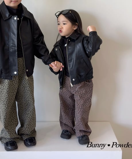 50[予約]bunny powder leopard print pants