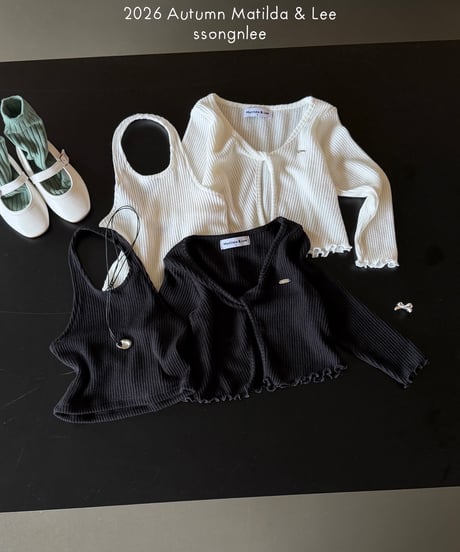 75[予約]matilda&lee twist cardigan set
