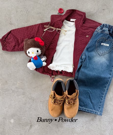 20[予約]bunny powder heart eyelet t-shirt