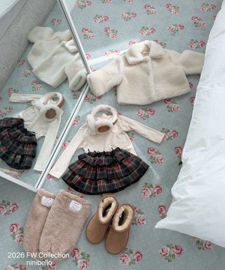 45[予約]ninibello carol check skirt