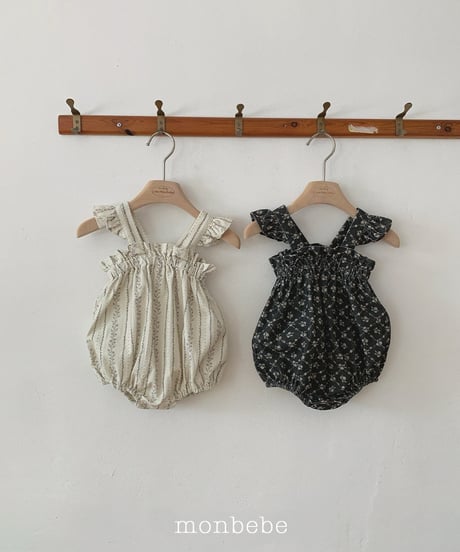 28[予約]monbebe corduroy frill romper
