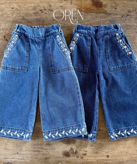17[予約]OREN maple embroidered denim pants