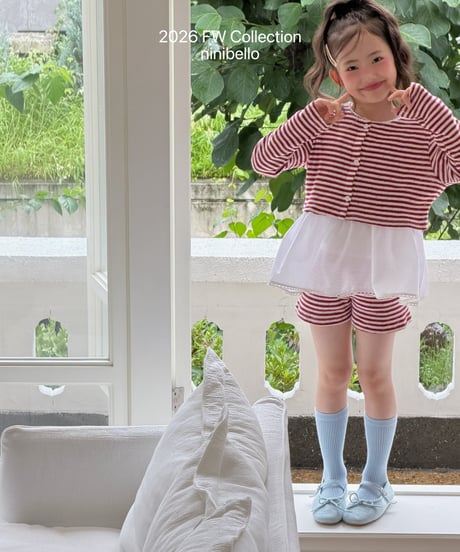 9[予約]ninibello tammy stripe shorts