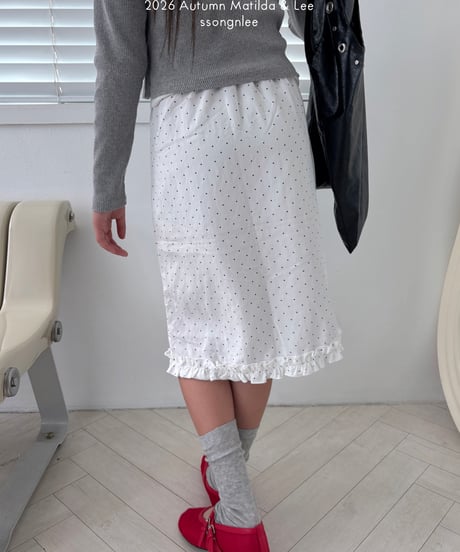 48[予約]matilda&lee dot frill skirt