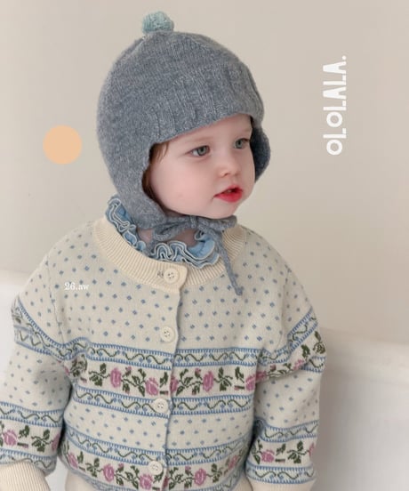 21[予約]ololala rose knit cardigan