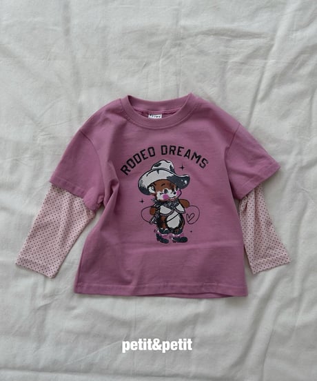 8[予約]petit&petit cowgirl layered t