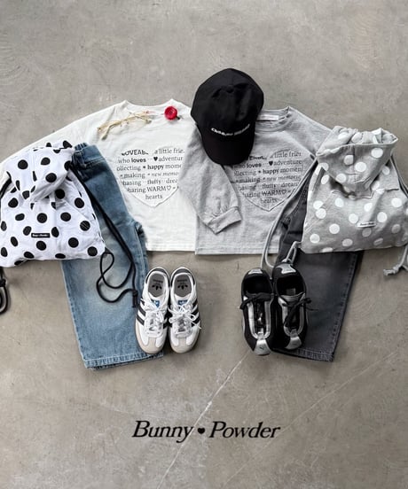 82[予約]bunny powder polka dot hood bag