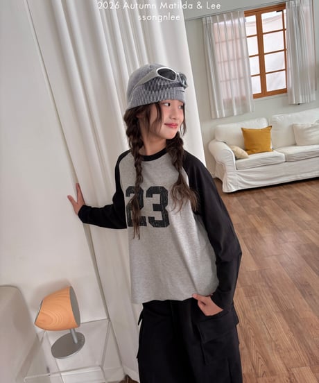 23[予約]matilda&lee 23 colorblock raglan tee