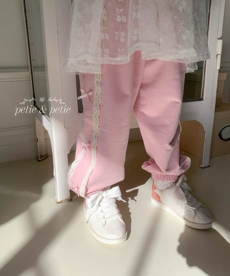 43[予約]petit&petit double lace jogger pants