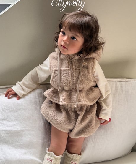 24[予約]ELLYMOLLY bear hood vest