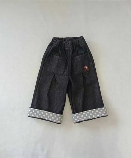 31[予約]aiai dot roll-up denim pants