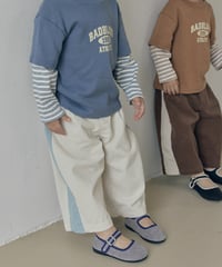 23[予約]送料無料 the beige side seam corduroy pants