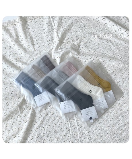 52[予約]nunubiel long rib socks