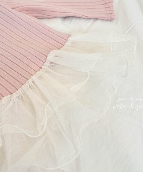 10[予約]petit&petit anne cancan lace t