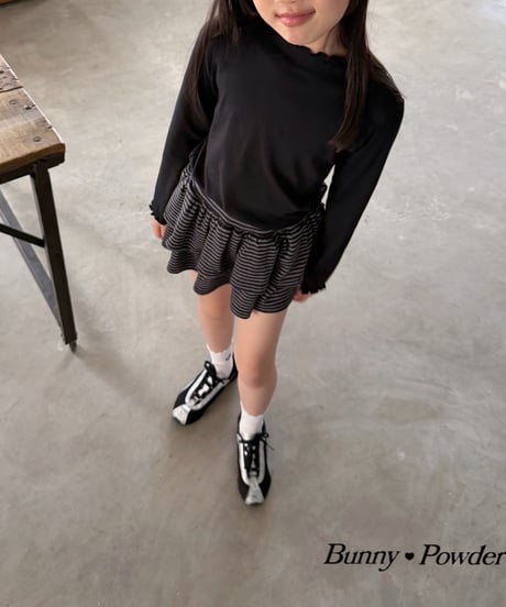 16[予約]bunny powder delicate half turtleneck t-shirt