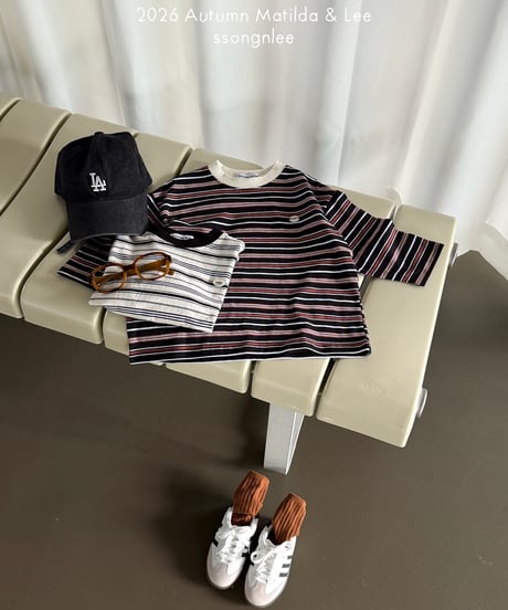 25[予約]matilda&lee modern nut stripe tee