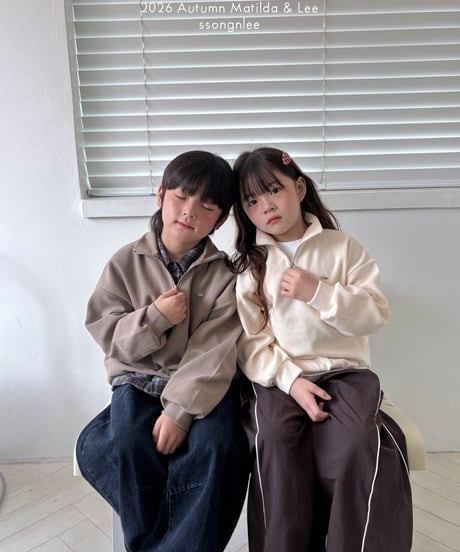 38[予約]matilda&lee half zip up knit