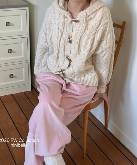 14[予約]ninibello cozy velour pants(adult)