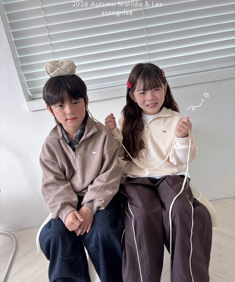 38[予約]matilda&lee half zip up knit