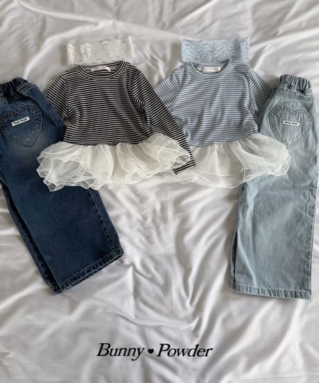 30[予約]bunny powder sha border tee