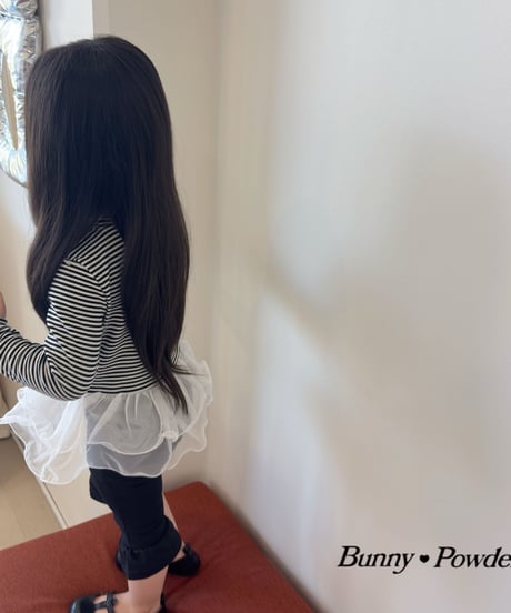 30[予約]bunny powder sha border tee