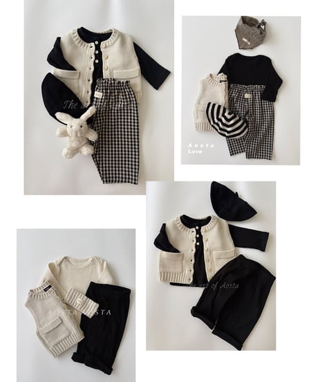 8[予約]Aosta knit cookie vest