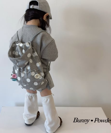 82[予約]bunny powder polka dot hood bag