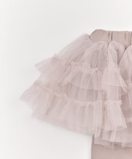 20[予約]送料無料 the beige tulle leggings