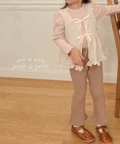 21[予約]petit&petit madeleine frill vest