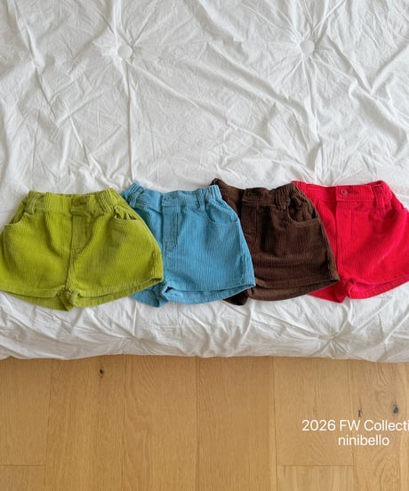 27[予約]ninibello peekaboo corduroy pants