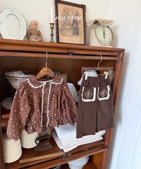 12[予約]marron sharon blouse(XS-L)