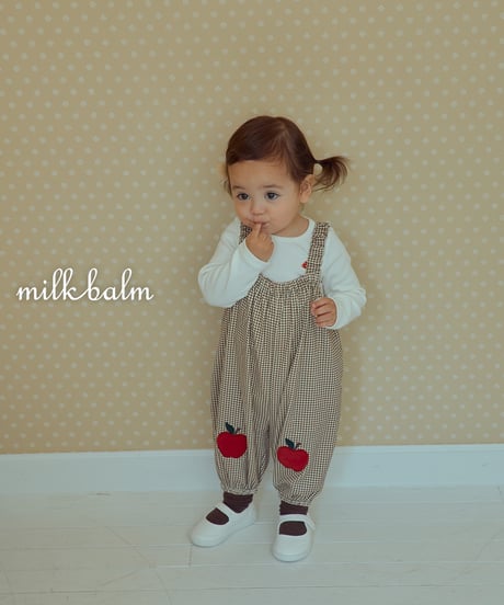 12[予約]milkbalm apple overalls