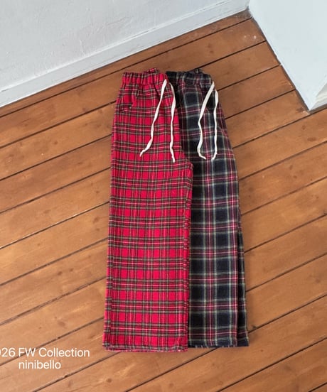 40[予約]ninibello carol check pants(adult)
