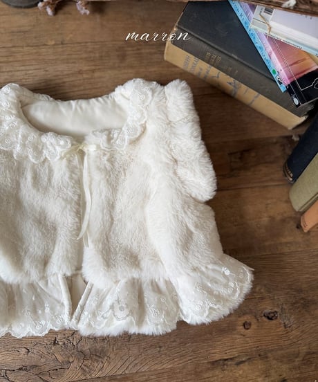 11[予約]marron teddy vest(XS-L)