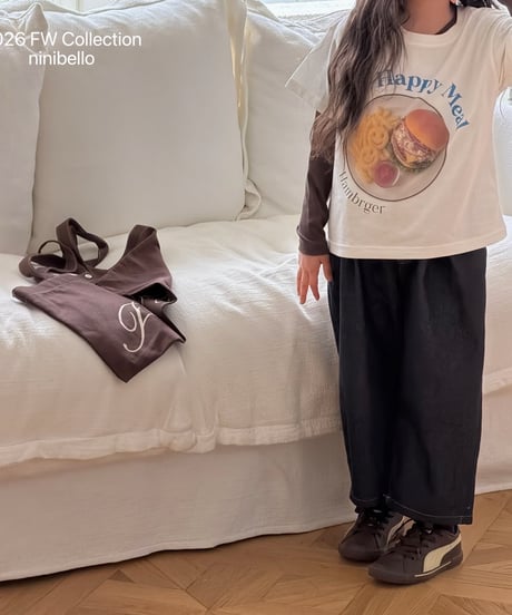 37[予約]ninibello tommy heart denim pants